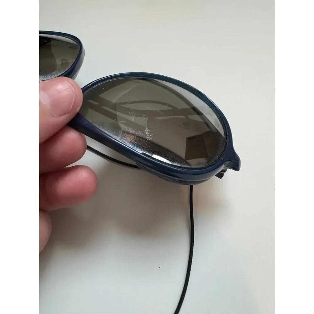 Vintage 1980s SnowKing Dark blue ski Aviator sunglasses